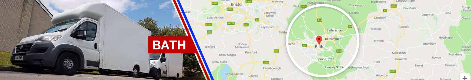 Simply Removals Bath - Moving Vans and Local Service Map