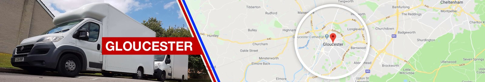 Simply Removals Gloucester - Moving Vans and Service Area Map