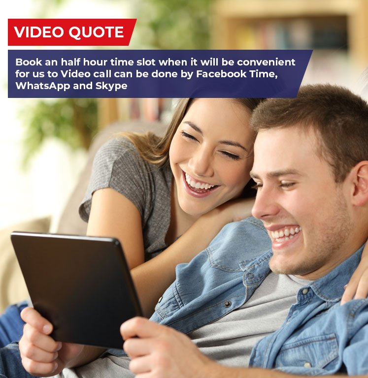 Couple Booking a Video Quote for Simply Removals via Tablet